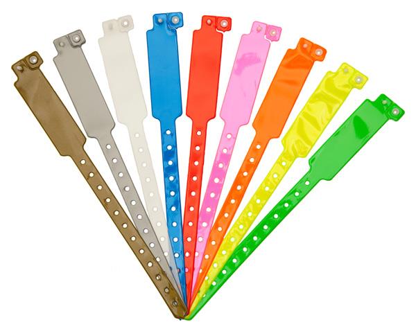 4002221   Armbånd i plast HVIT Eventarmbånd